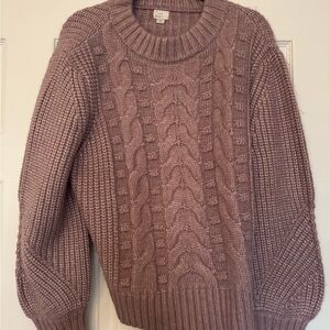 a new day Women's Cable Knit Sweater - Dusty Pink